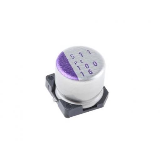 Panasonic 100 μF Povrchová montáž 16 V dc
