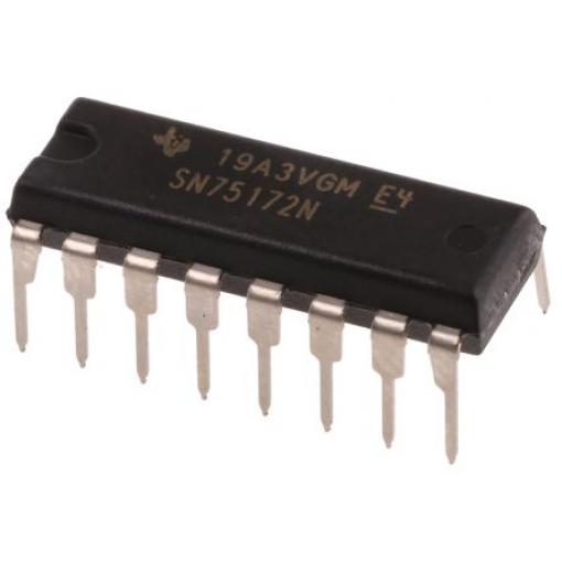Texas Instruments, počet kanálů: 4 Linkový vysílač Linkový budič SN75 Diferenciální Neinvertující, počet kolíků: 16