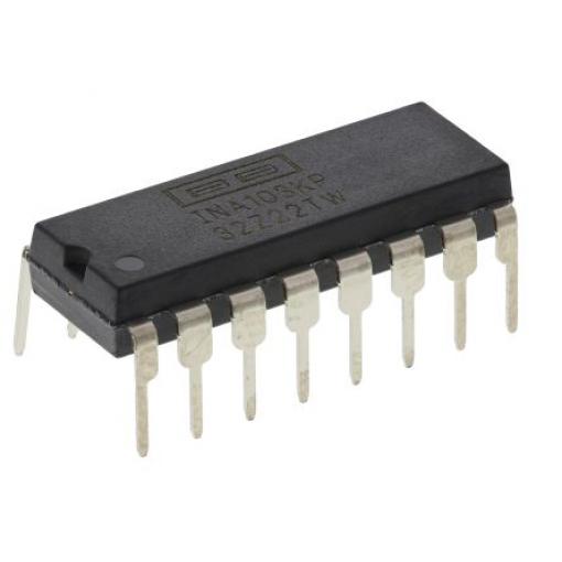 Texas Instruments Přístrojový zesilovač ofset 30 μV 6 MHz 12.5 mA CMRR 100 dB, PDIP, počet kolíků: 16 kolíkový