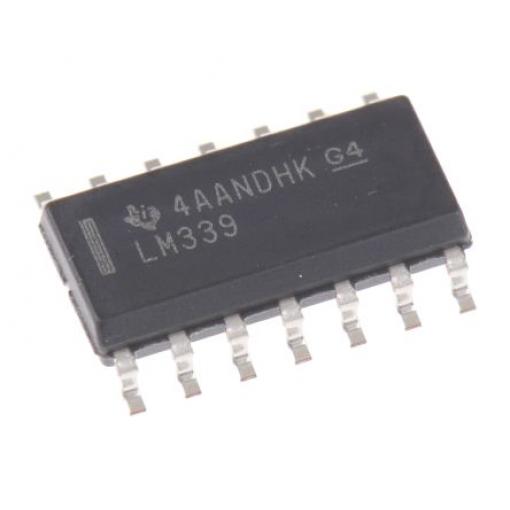 Texas Instruments Komparátor Otevřený kolektor 1.3 μs, počet kanálů: 4, SOIC, počet kolíků: 14 kolíkový 36 V 3 V