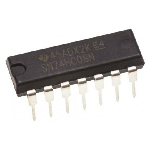 Texas Instruments Logický obvod 4 AND HC Dvojčinný 5.2 mA, počet kolíků: 14 kolíkový, PDIP 2