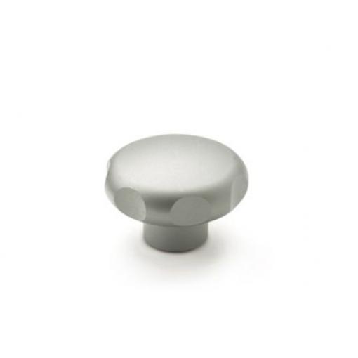 Knoflík Nerezová ocel barva Přírodní GN.28605 Mnohonásobné výstupky M6 Ganter Závitový průchozí otvor
