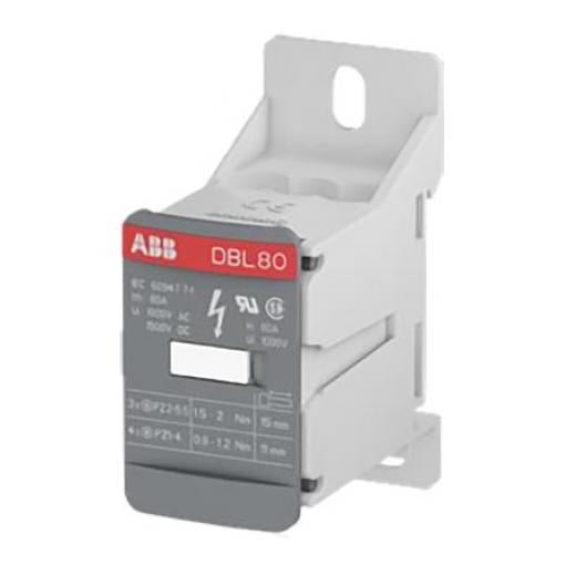 Entrelec Distribuční blok, počet cest: 7, 1.5 kV dc 80A Šedá