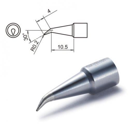 Hakko Pájecí hrot, číslo modelu: T32-J02 0.5 mm 30 ° Kuželovité, pro použití s: FX-8806
