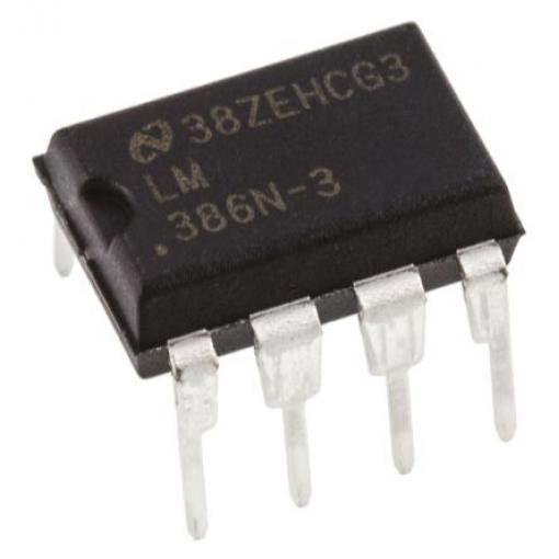 Texas Instruments Třída A-B Audio zesilovač LM386N-3/NOPB 0.7W Výkonový audio zesilovač 300 kHz, PDIP, počet kolíků: 8
