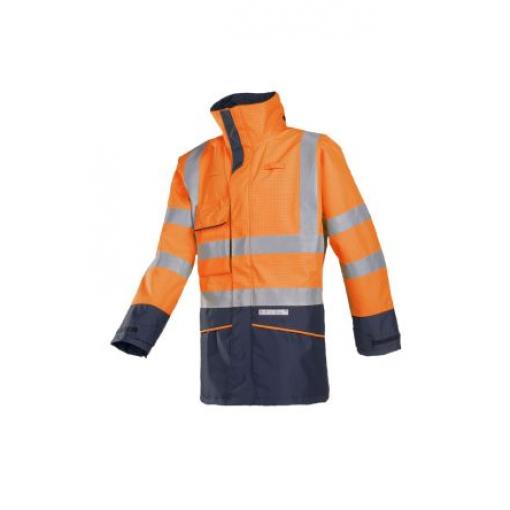 Sioen Hedland Oranžová, Tmavomodrá Unisex Reflexní plášť XL