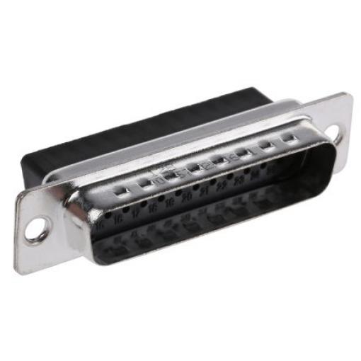 HARTING Konektor D-Sub, řada: D-Sub, počet kontaktů: 25, orientace těla: Rovný, Kabel Vnější, D-SUB, 1000 V, DS-3,