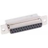 HARTING Konektor D-Sub, řada: D-Sub, počet kontaktů: 25, orientace těla: Rovný, Kabel Vnitřní, D-SUB, 1000 V, DS-3,