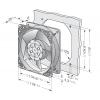 ebm-papst Axiální ventilátor, řada: 4000 N, průtok vzduchu: 145 m³/h 16.5 W 230V ac 717 mA 119 mm 119mm 38 mm