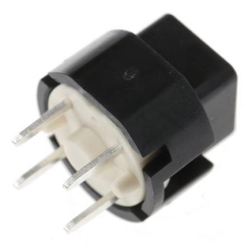 C & K Dotykový spínač, barva ovladače: Černá SPST 100 (32 V) mA 11.3 mm Čep