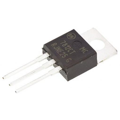 onsemi, standard: AEC-Q100 Regulátor napětí MC7812CTG 5 Lineární 1 A Pevný 12 V, počet kolíků: 3 kolíkový, TO-220