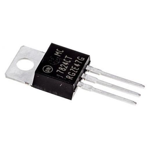 onsemi, standard: AEC-Q100 Regulátor napětí MC7824CTG 5 Lineární 1 A Pevný 24 V, počet kolíků: 3 kolíkový, TO-220