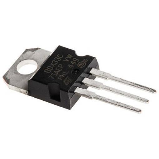 STMicroelectronics Tranzistor Darlington BDX33C 1 10 A NPN 100 V HFE:750, TO-220, počet kolíků: 3 kolíkový