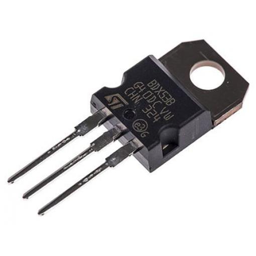 STMicroelectronics Tranzistor Darlington BDX53B 1 8 A NPN 80 V HFE:750, TO-220, počet kolíků: 3 kolíkový