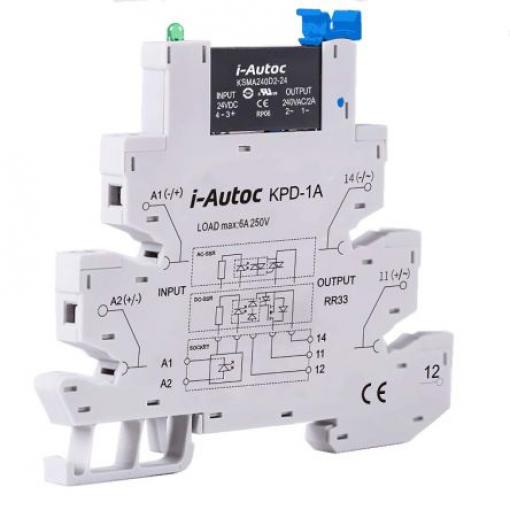 i-Autoc KSMA Polovodičové relé rozhraní Lišta DIN Svorka PCB