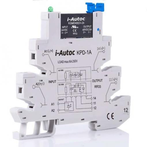i-Autoc KSMD Polovodičové relé rozhraní Lišta DIN Svorka PCB