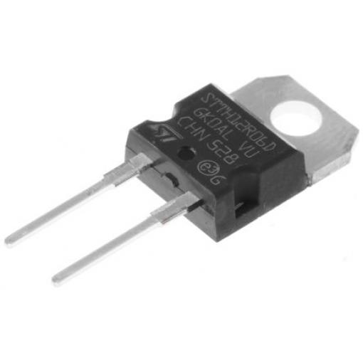STMicroelectronics Dioda Spínané 12 A 600 V 25 ns, TO-220, počet kolíků: 2 kolíkový