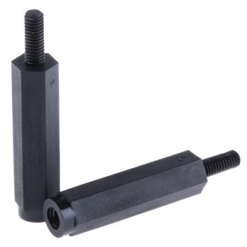 Distanční vložka Šestihranný HTSN-M3-25-6-2 25 mm, Nylon Essentra