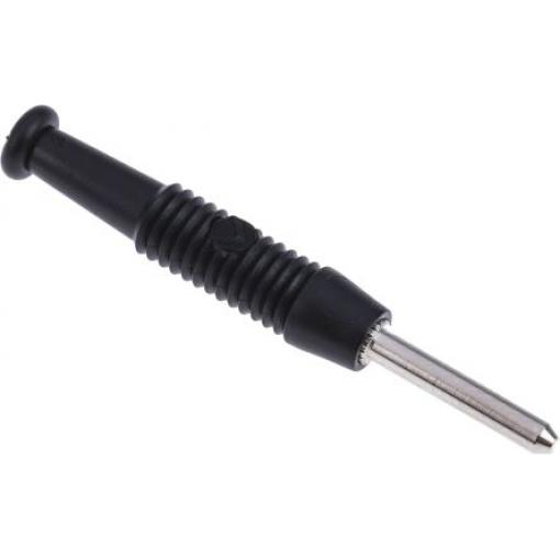 Hirschmann Test & Measurement Banánek, 2 mm, 60V dc, 6A, Černá, Vnější Pájecí, materiál kontaktu: Mosaz, délka: 37 mm,
