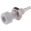 WIMA Testovací zásuvka, 2 mm, Bílá, Vnitřní Pájecí, materiál kontaktu: Fosforový bronz, délka: 25.78 mm, pokovení
