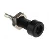 Cinch Testovací zásuvka, 2 mm, Černá, Vnitřní Pájecí, materiál kontaktu: Fosforový bronz, délka: 25.78 mm, pokovení