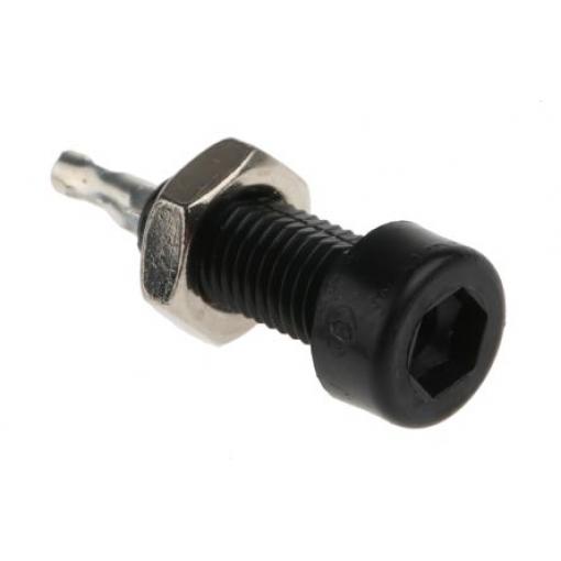Cinch Testovací zásuvka, 2 mm, Černá, Vnitřní Pájecí, materiál kontaktu: Fosforový bronz, délka: 25.78 mm, pokovení