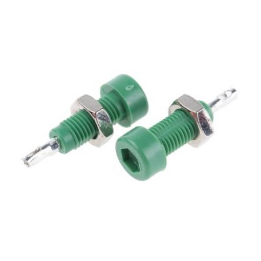 WIMA Testovací zásuvka, 2 mm, Zelená, Vnitřní Pájecí, materiál kontaktu: Fosforový bronz, délka: 25.78 mm, pokovení