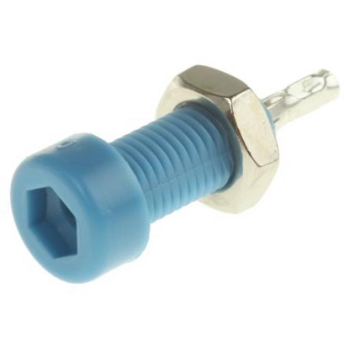 WIMA Testovací zásuvka, 2 mm, Modrá, Vnitřní Pájecí, materiál kontaktu: Fosforový bronz, délka: 25.78 mm, pokovení