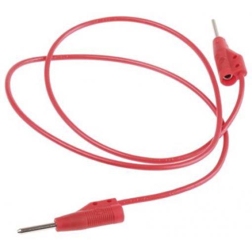 Hirschmann Test & Measurement Zkušební kabel s konektorem, Červená 6A, délka kabelů: 500 mm, 60 V dc, Polyvinylchlorid