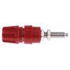 Testovací konektor 63A, Červená, pokovení kontaktu: Nikl, 60V dc, materiál kontaktu: Mosaz, Vnitřní 2.6 mm Hirschmann