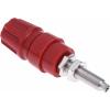 Testovací konektor 63A, Červená, pokovení kontaktu: Nikl, 60V dc, materiál kontaktu: Mosaz, Vnitřní 2.6 mm Hirschmann