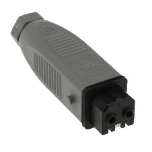 Hirschmann Napájecí konektor pro vysoké zatížení, řada: ST, IP54, Kabel, formát pólů: 2P+PE, orientace těla: Rovný barva