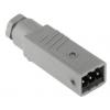 Hirschmann Průmyslový napájecí konektor, řada: ST, IP54, Kabel, formát pólů: 3P+PE, orientace těla: Rovný barva Šedá,