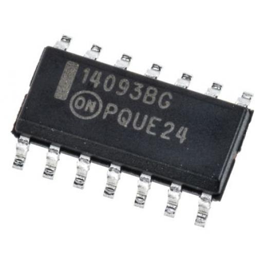 onsemi, standard: AEC-Q100 Logický obvod MC14093BDG 4 NAND 4000 4.2 mA, počet kolíků: 14 kolíkový, SOIC 2 Vstup
