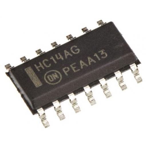 onsemi, standard: AEC-Q100 Měnič MC74HC14ADG 6kanálový Měnič HC LSTTL, počet kolíků: 14 kolíkový, SOIC Vstup Schmittův