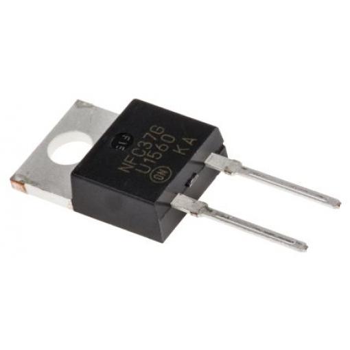 onsemi Silikonový přechod Jednoduchý 15 A 600 V, TO-220, počet kolíků: 2 kolíkový