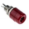 Schutzinger Zásuvka na banánky, 4 mm, 60V dc, 20A, Červená, Vnitřní Pájecí, materiál kontaktu: Mosaz, délka: 22.8 mm,