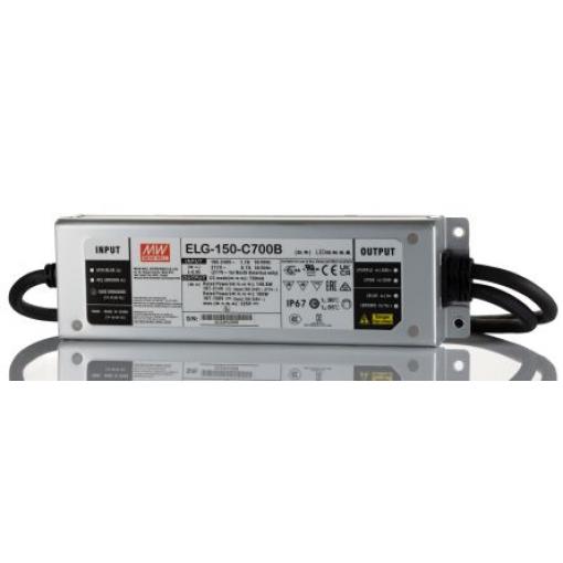 LED ovladač, řada: ELG-150-C ELG-150-C700B 225 V 900 mA 150 W ztlumování: Potenciometr IP67 MEAN WELL