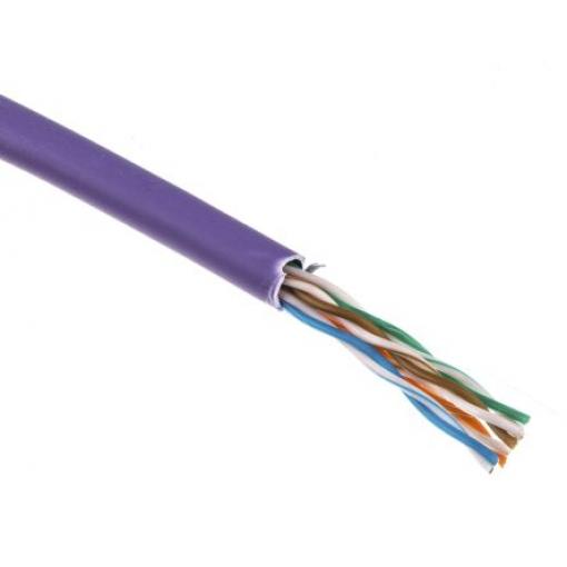 Molex Premise Networks Cat5e Ethernetové kabely, Purpurová, Nízko dýmivý bezhalogenový, A: Pevný 305 m, B: Pevný, typ