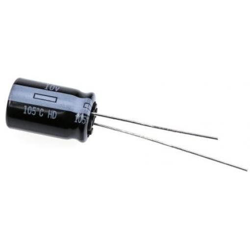 Kondenzátor, řada: HD 2200 μF ±20 % 10 V dc Radiální vedení EEUHD1A222, Radiální, Průchozí otvor AEC-Q200 Panasonic
