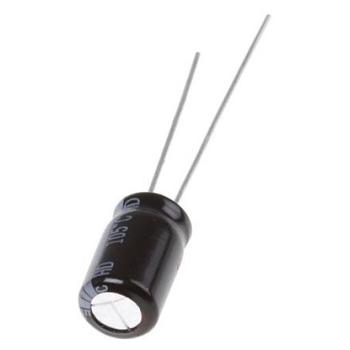 Kondenzátor, řada: HD RADIAL 100 μF ±20 % 35 V dc Radiální vedení, Radiální, Průchozí otvor AEC-Q200 Panasonic
