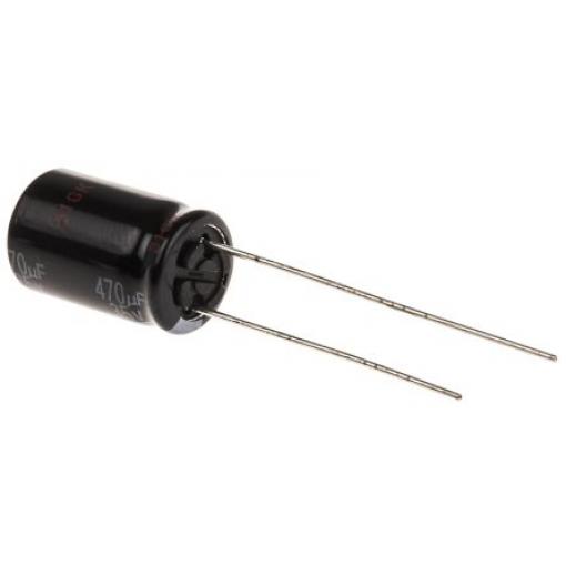 Kondenzátor, řada: HD 470 μF ±20 % 35 V dc Radiální vedení EEUHD1V471, Radiální, Průchozí otvor AEC-Q200 Panasonic