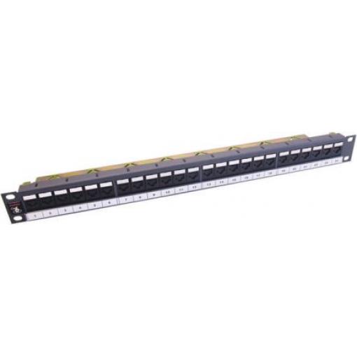 Propojovací pole RJ, řada: PowerCat Kat6, počet portů: 24portový RJ45 FTP 1 U barva Šedá Molex Premise Networks