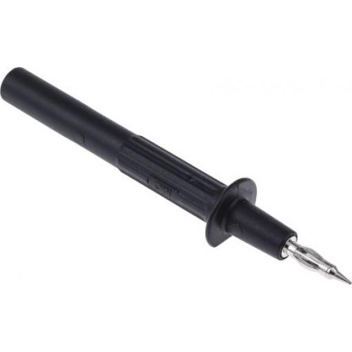 Zkušební sonda, 1 kV, Černá S pružinou, 4 mm Staubli 4 mm 32A