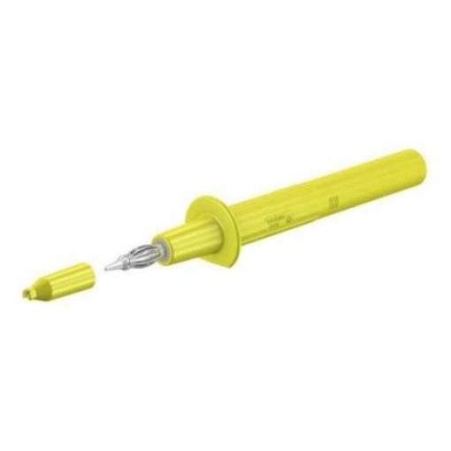 Zkušební sonda, 1000 V, Žlutá S pružinou, 4 mm Staubli 4 mm 32A