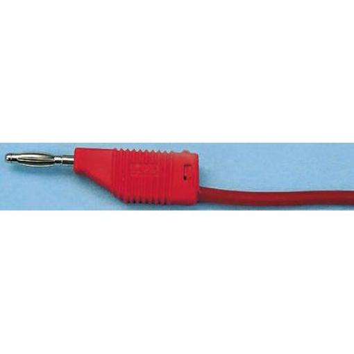 Staubli Zkušební kabel s konektorem, Červená 10A, délka kabelů: 250 mm, 30 V ac, 60 V dc, Silikon