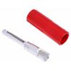 RS PRO Banánek, 4 mm, 50V, 10A, Červená, Vnější Pájecí, materiál kontaktu: Nerezová ocel, pokovení kontaktu: Stříbrná