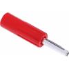 RS PRO Banánek, 4 mm, 50V, 10A, Červená, Vnější Pájecí, materiál kontaktu: Nerezová ocel, pokovení kontaktu: Stříbrná