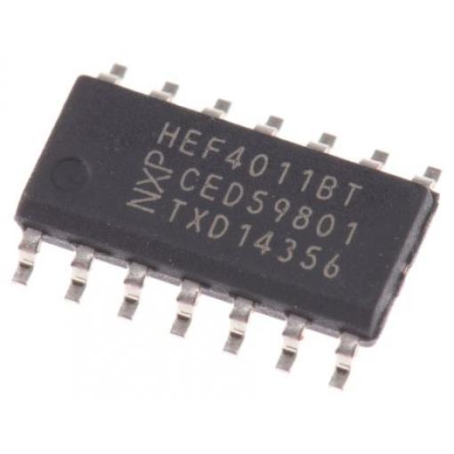 Nexperia Logický obvod HEF4011BT,652 4 NAND 4000 3.6 mA, počet kolíků: 14 kolíkový, SOIC 2