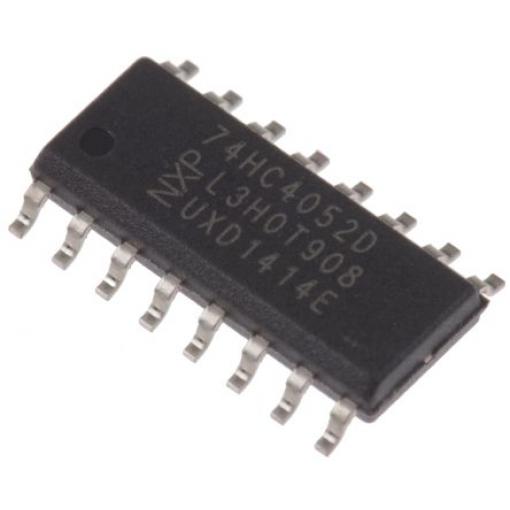 Nexperia Multiplexer/demultiplexer 74HC4052D,652 2 CMOS Multiplexer, Demultiplexor CMOS, počet kolíků: 16 kolíkový, SOIC